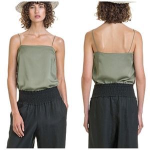 Country Road 100% Lyocell Green Square Neck Cami Sleeveless Top Women’s 16 XL